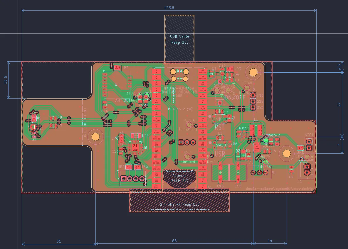 pcb of new weather station