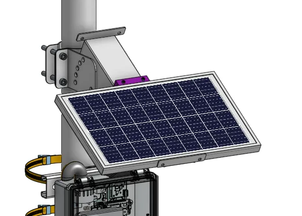 solar panel with mount